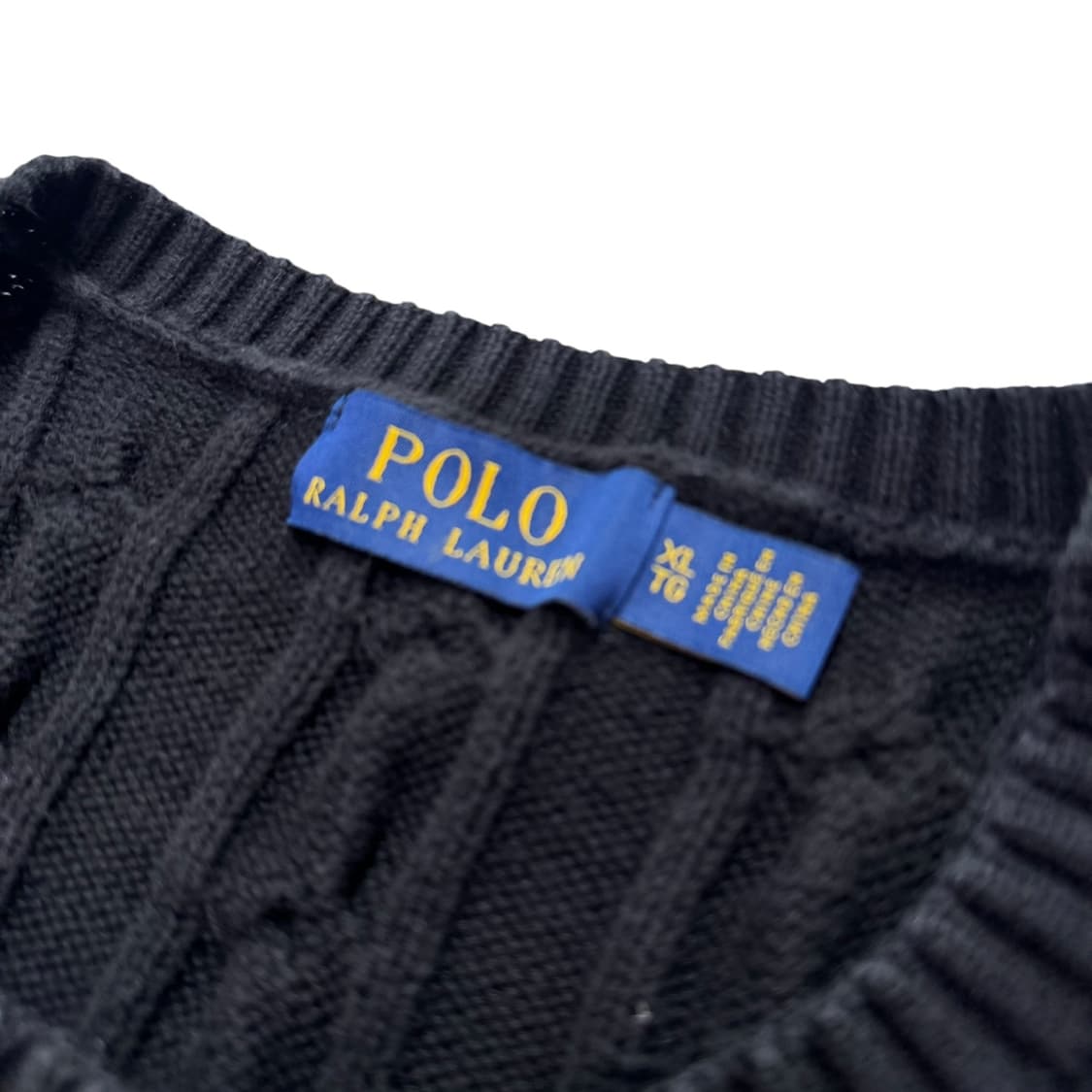 신형 폴로 블랙 꽈배기 면니트 상품이미지3