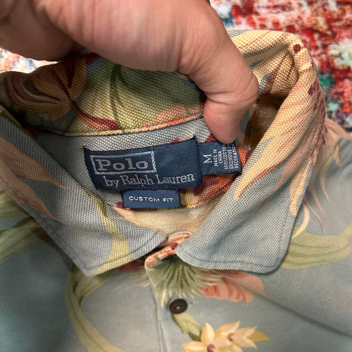 [M] 폴로 랄프로렌 플라워 패터 카라 반팔 상품이미지3