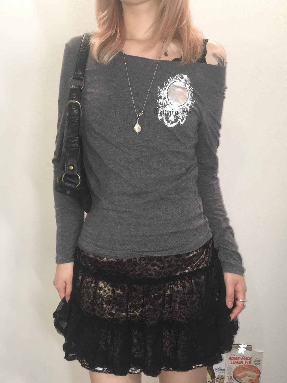 jpn vintage charcoal off shoulder silver 상품이미지1