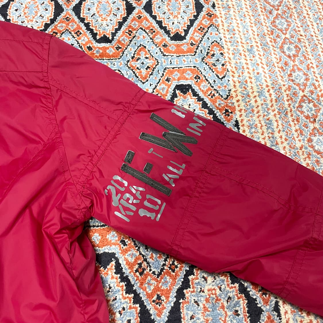 디젤 레드 폴리 나일론 포켓 점퍼 남성M 상품이미지9