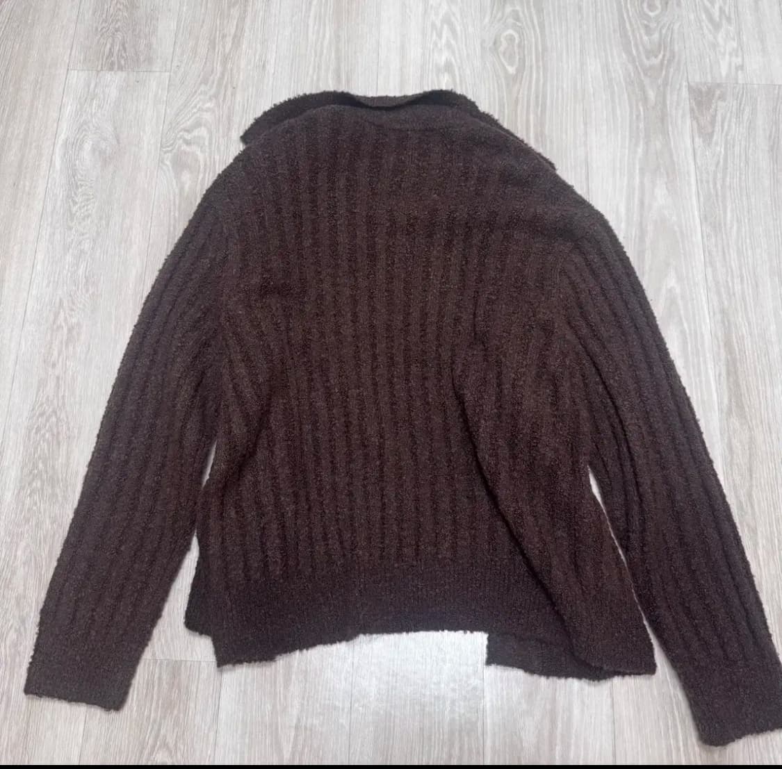 밈더워드로브 울 부클 가디건 브라운 1 상품이미지3