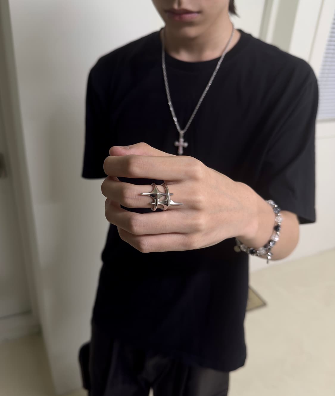 pcr053 Two button spear ring 상품이미지4