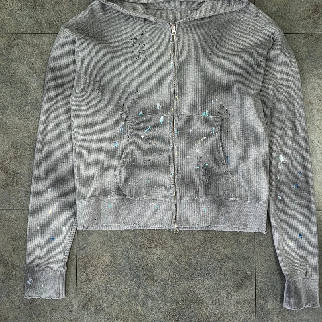 빈티지 와플 후드집업 상품이미지2