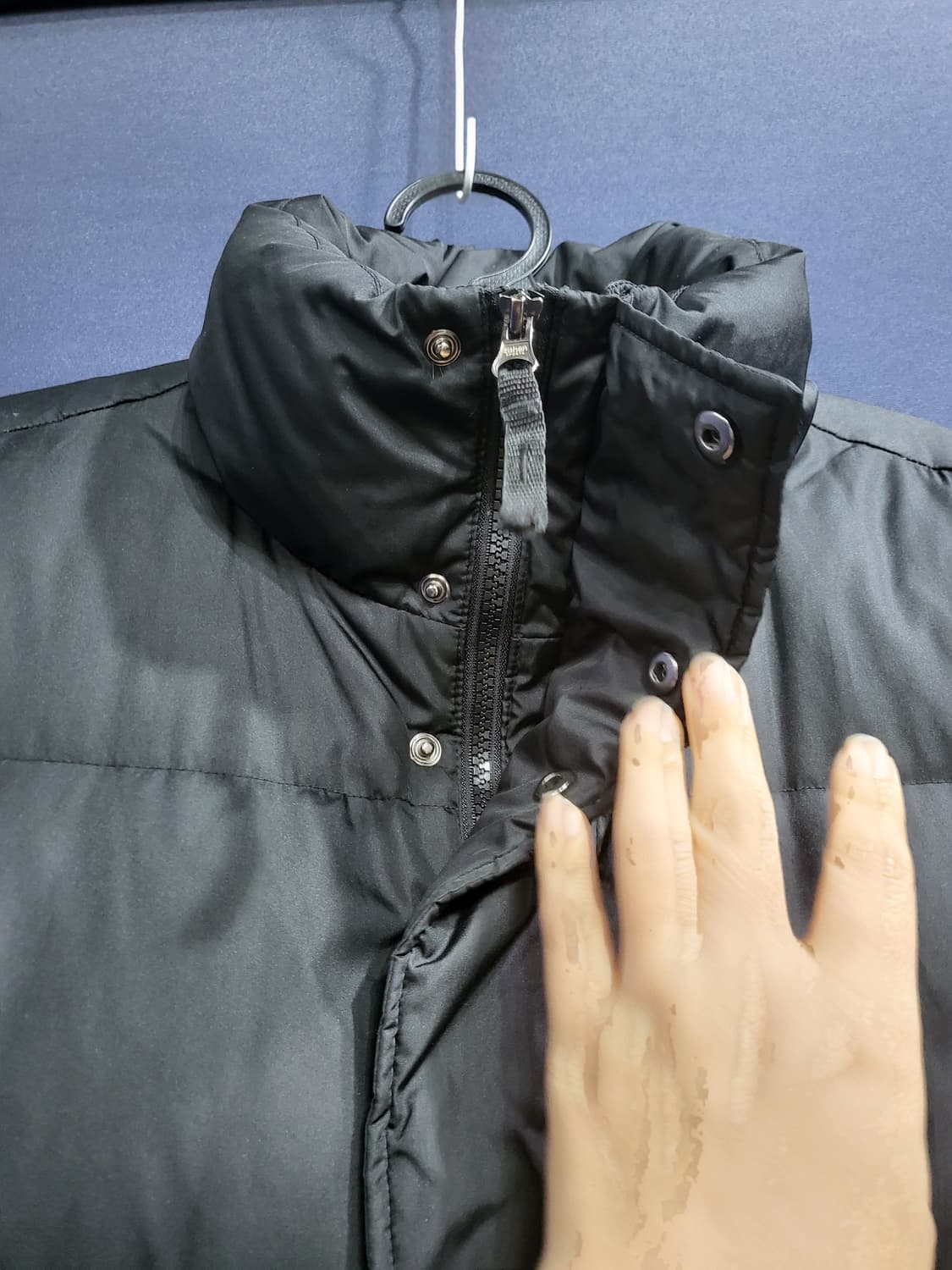 지센 덕다운 넥 베스트 롱패딩 상품이미지2