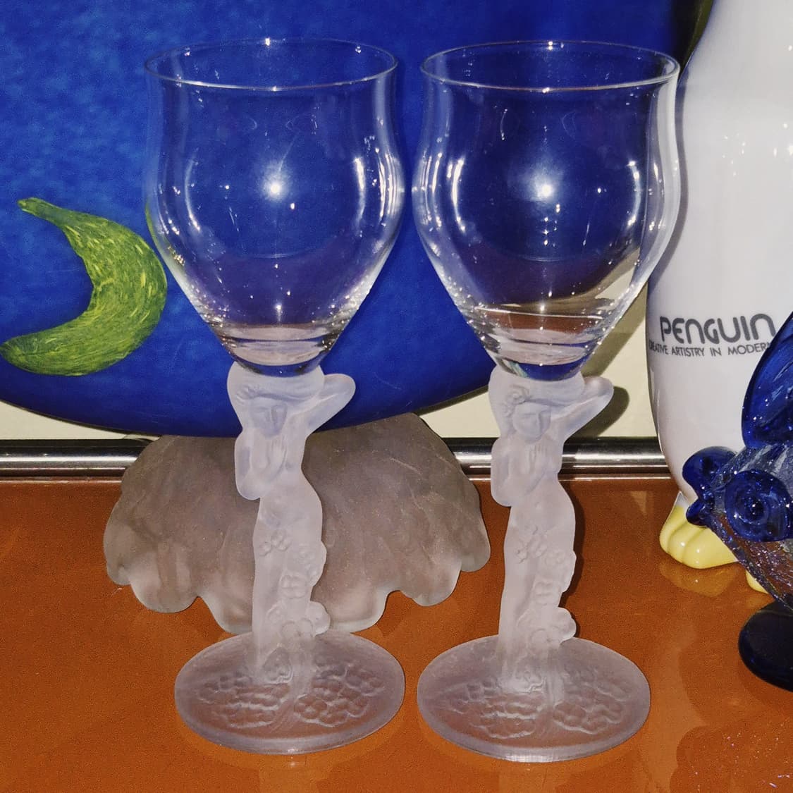 70s 이시즈카 엔틱 꽃의 정령 불투명 와인잔 1p 상품이미지5