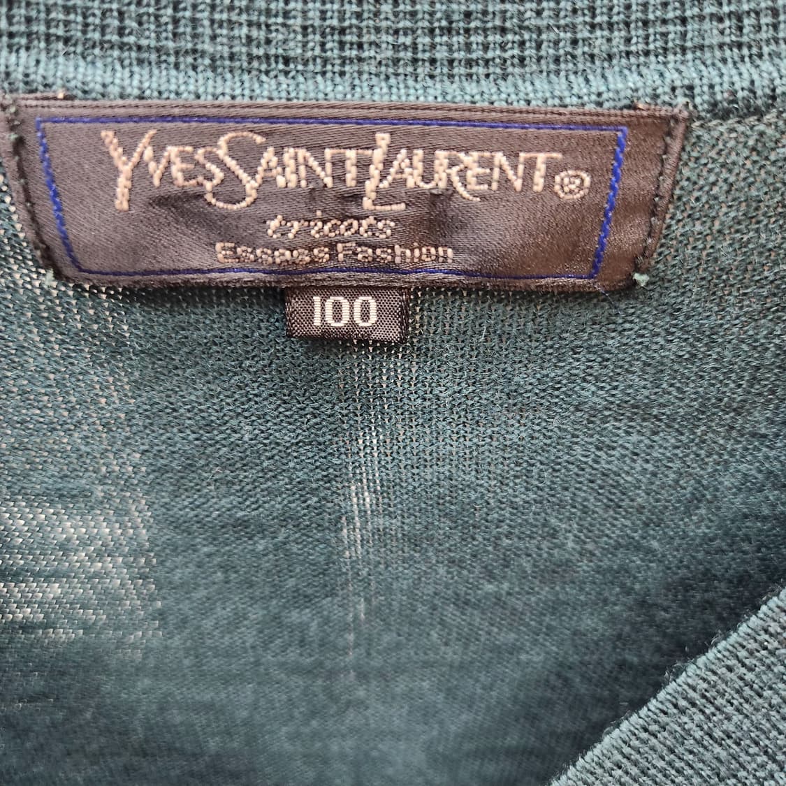 입생로랑 체크패턴 뉴울 빈티지 디자인 니트100(L) 남여공용 상품이미지5