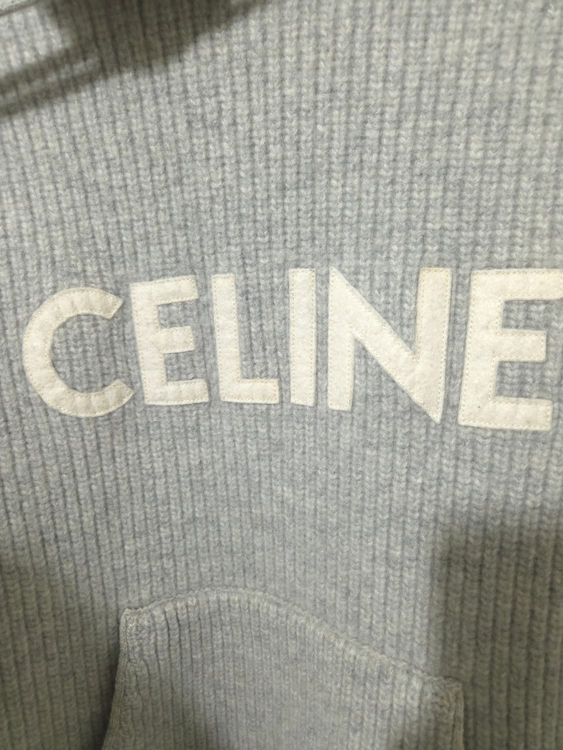 [새상품급] 셀린느 리브드 울 니트 후드 Gray L Size 상품이미지3