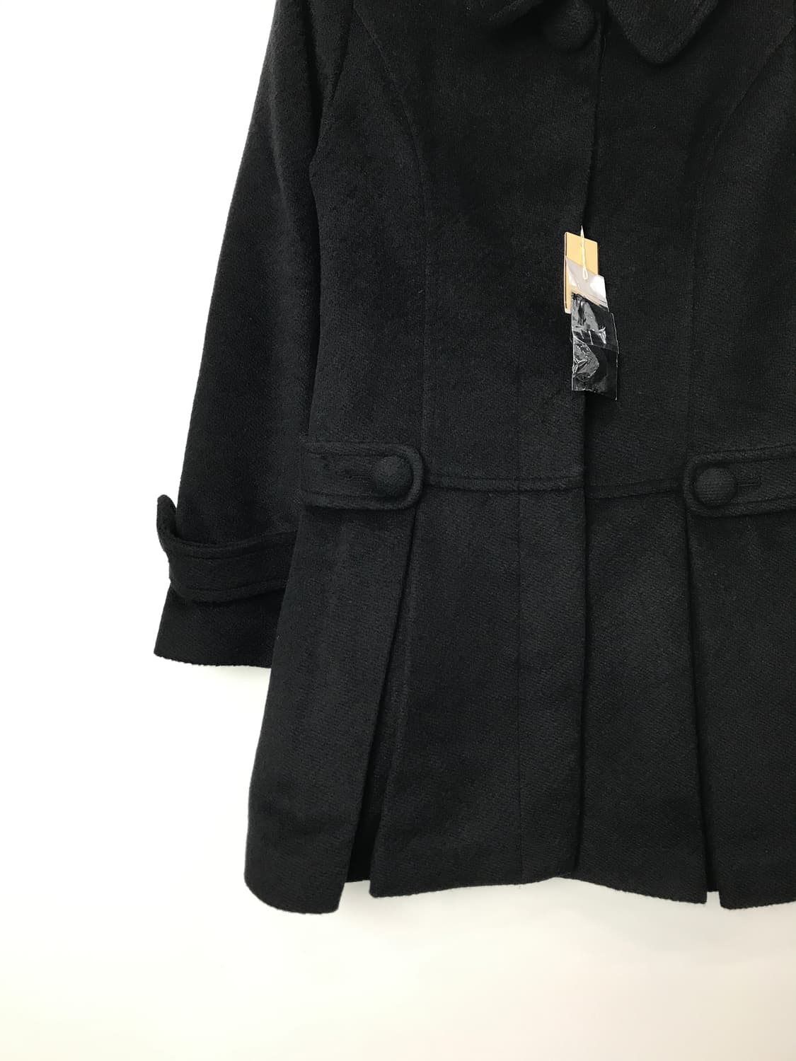 Jpn Black Wool Single-Breasted Half Coat 상품이미지7