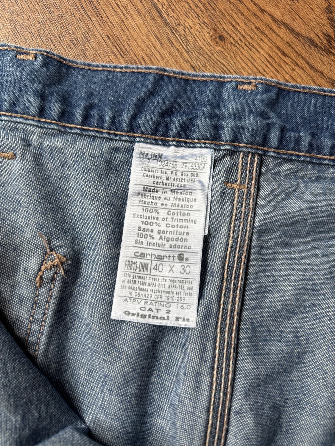 [40]칼하트FR 싱글니 카펜터 워크 데님 팬츠 상품이미지5