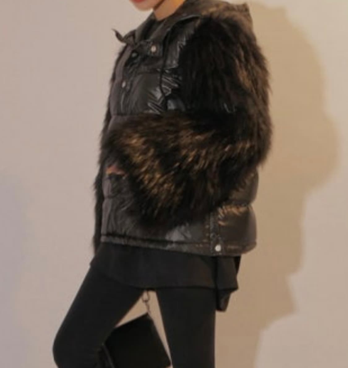 퍼소매 아노락 패딩 후드 상품이미지1