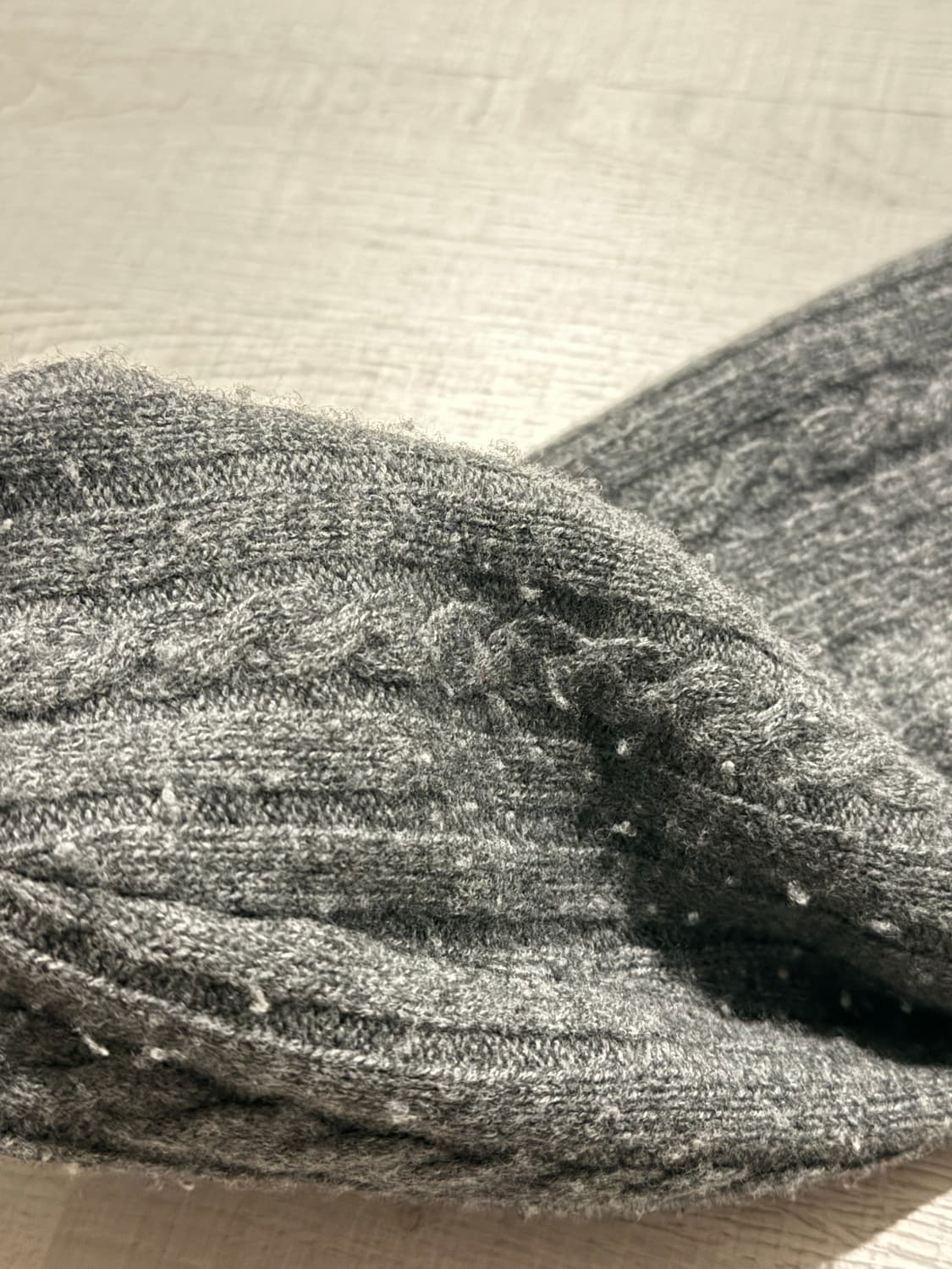 [L] 이얼즈어고 슈퍼파인 메리노 울 케이블 가디건 상품이미지5