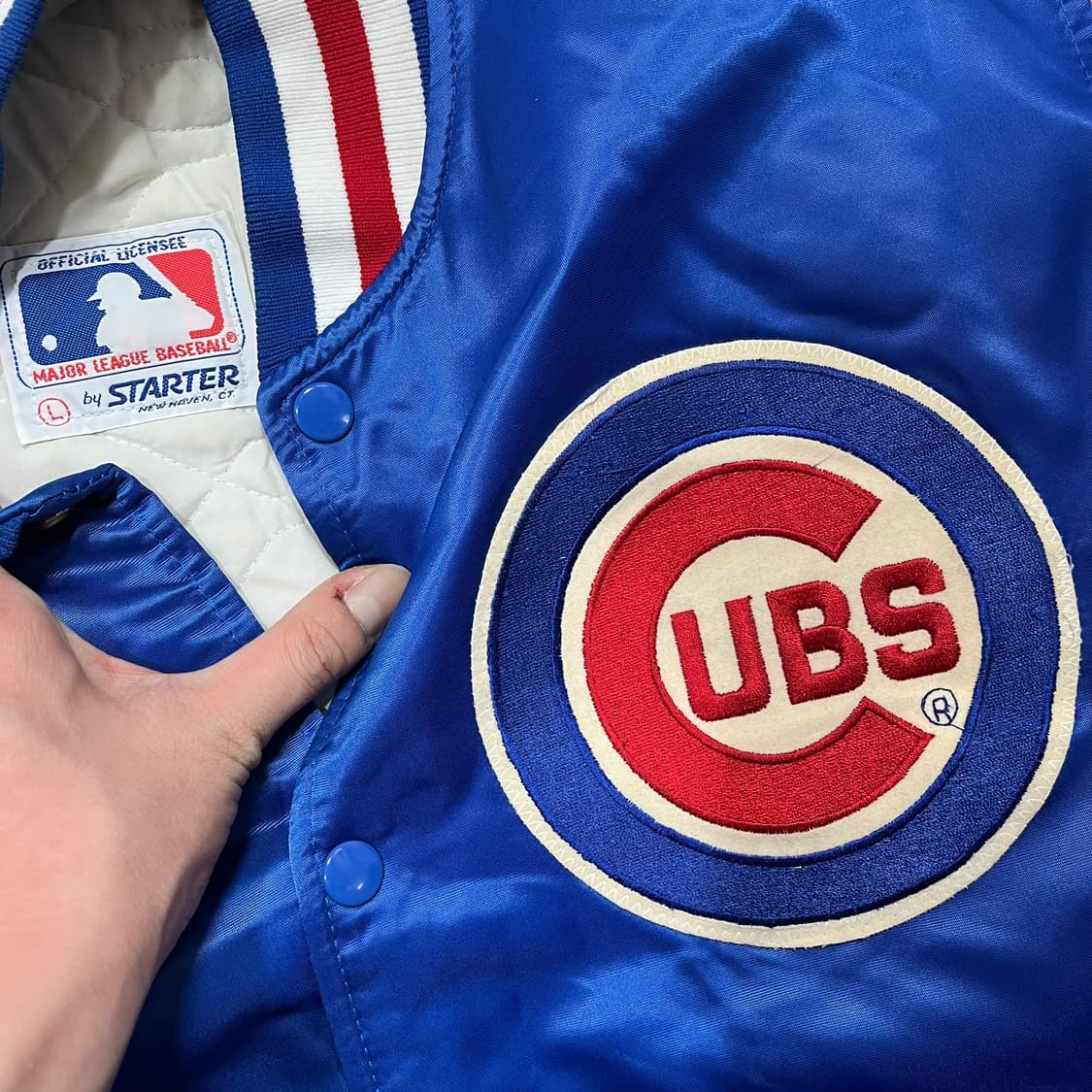 스타터 90s 시카고 컵스 올드스쿨 블루 스타디움 자켓 상품이미지7