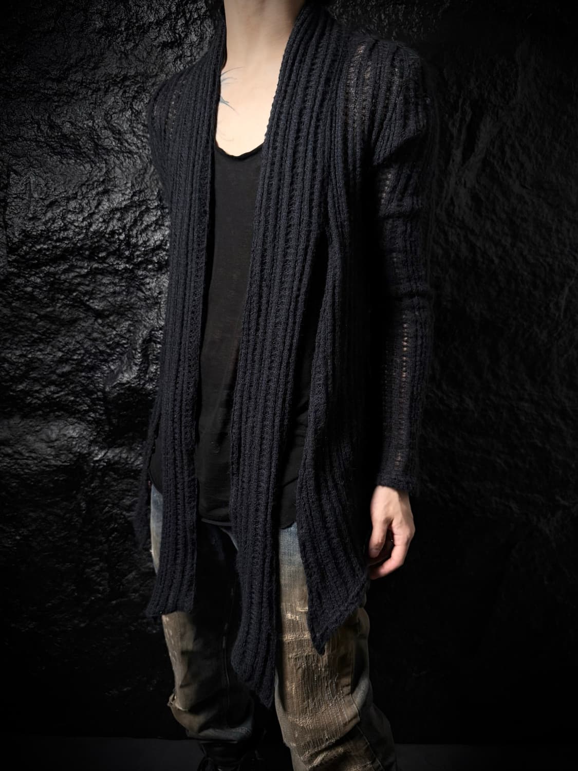 YASUYUKI ISHII OpenFront Layered Cadigan 상품이미지1