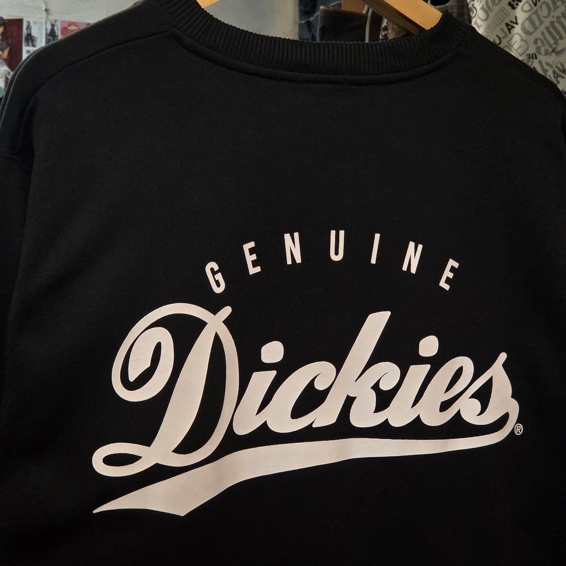 JPN 디키즈 빅로고 오버핏 블랙 맨투맨 상품이미지3