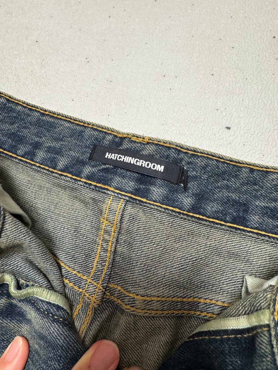 해칭룸 와이드 커브진 3사이즈 상품이미지3