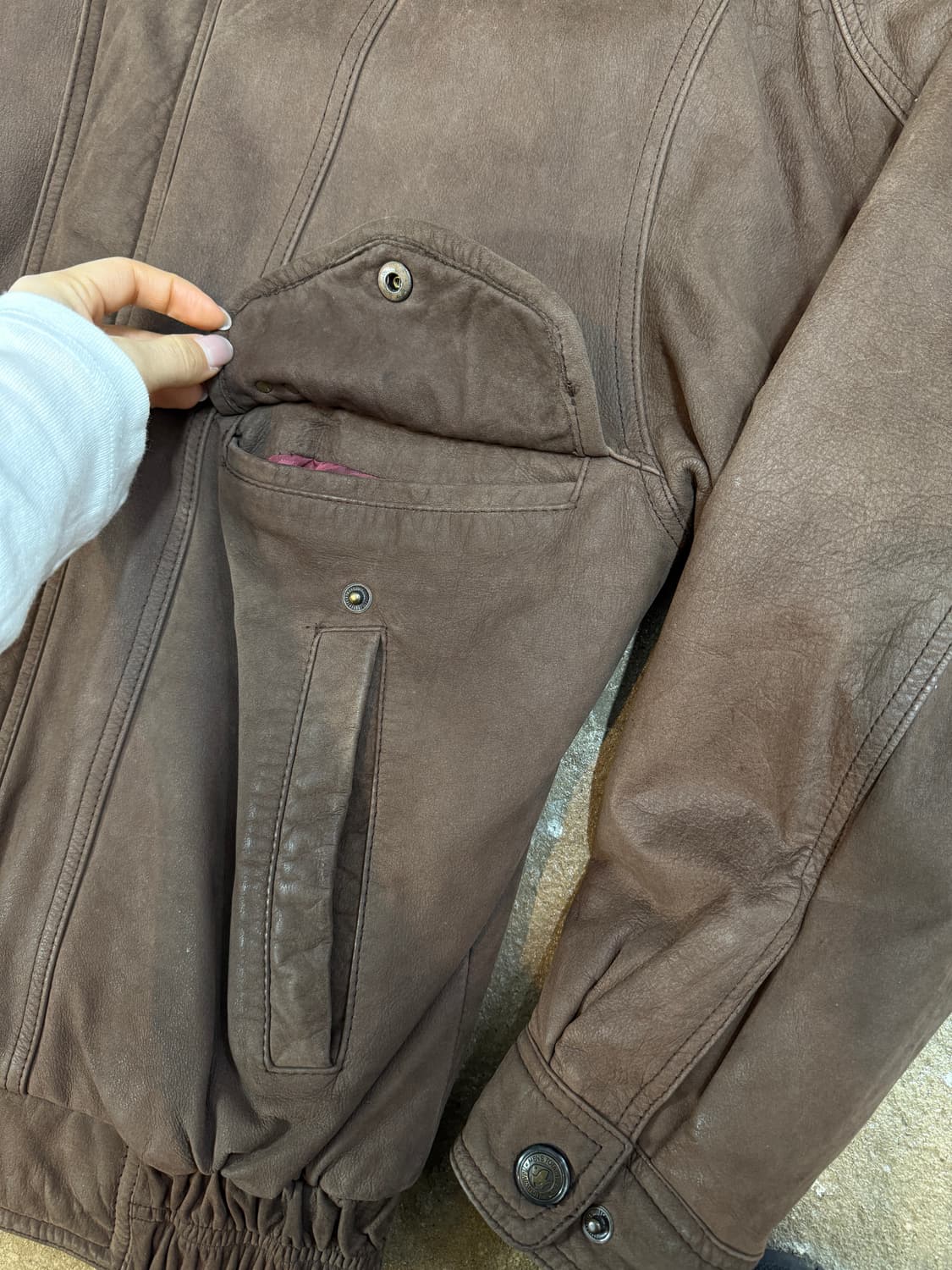 빈티지 가죽(우피/누박) 자켓 상품이미지8