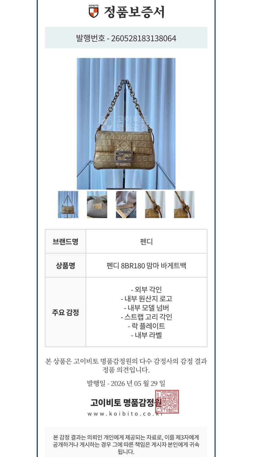 펜디 주키노 미니 맘마 바게트 상품이미지10