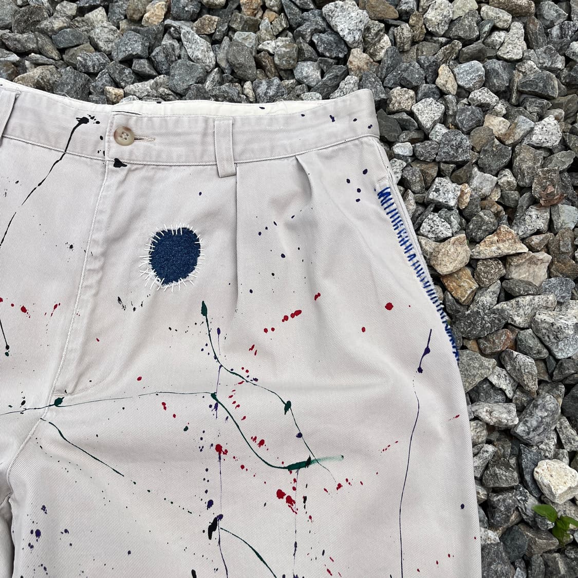 폴로 랄프로렌 핀턱 페인팅 자수 팬츠 (실측확인) 상품이미지2