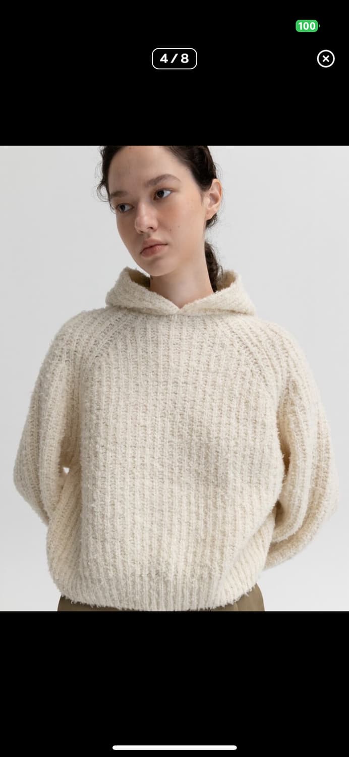 모노하 니트 후드 상품이미지2