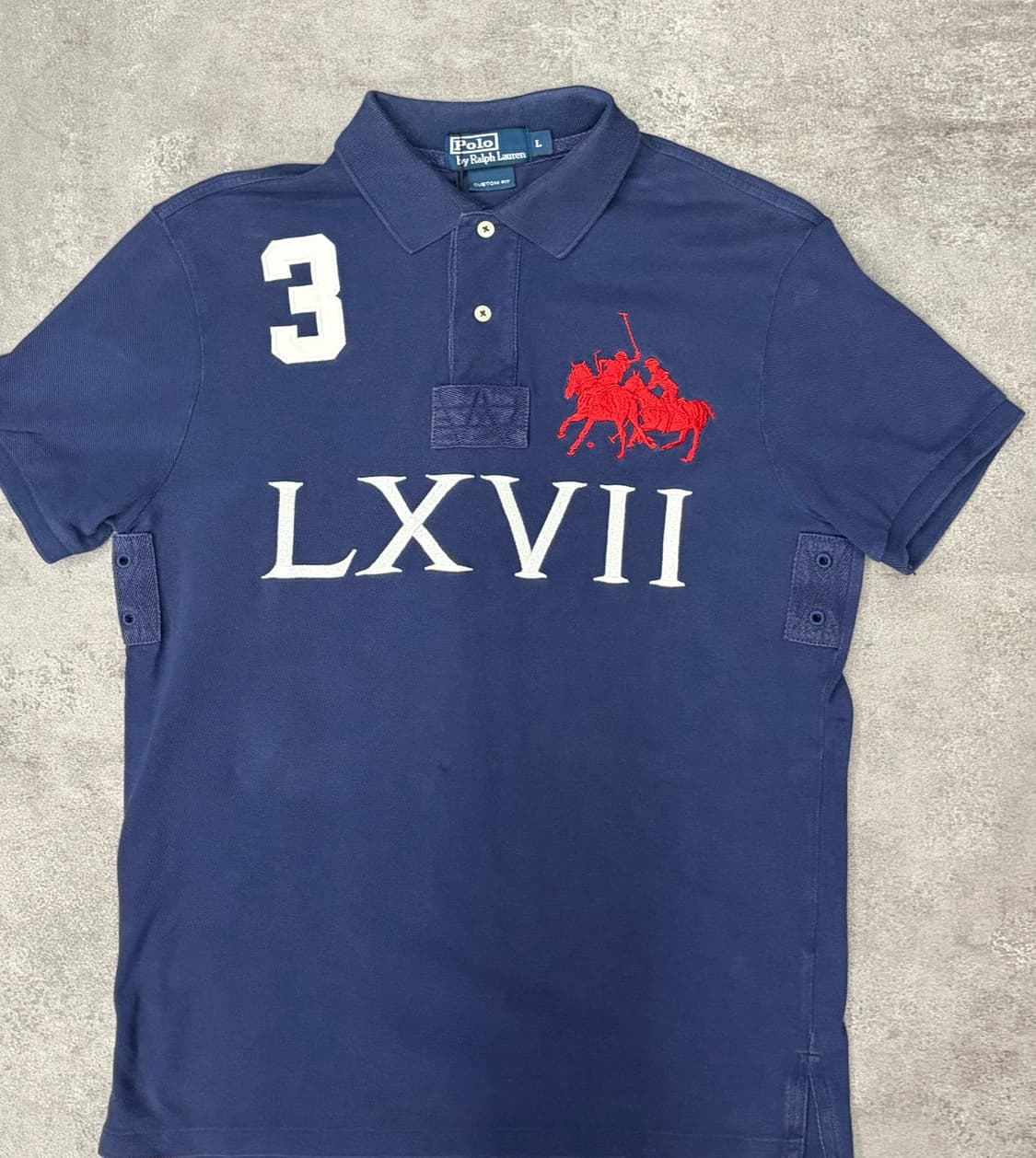 폴로 랄프로렌  빅포니 네이비 반팔 카라티 L  상품이미지2