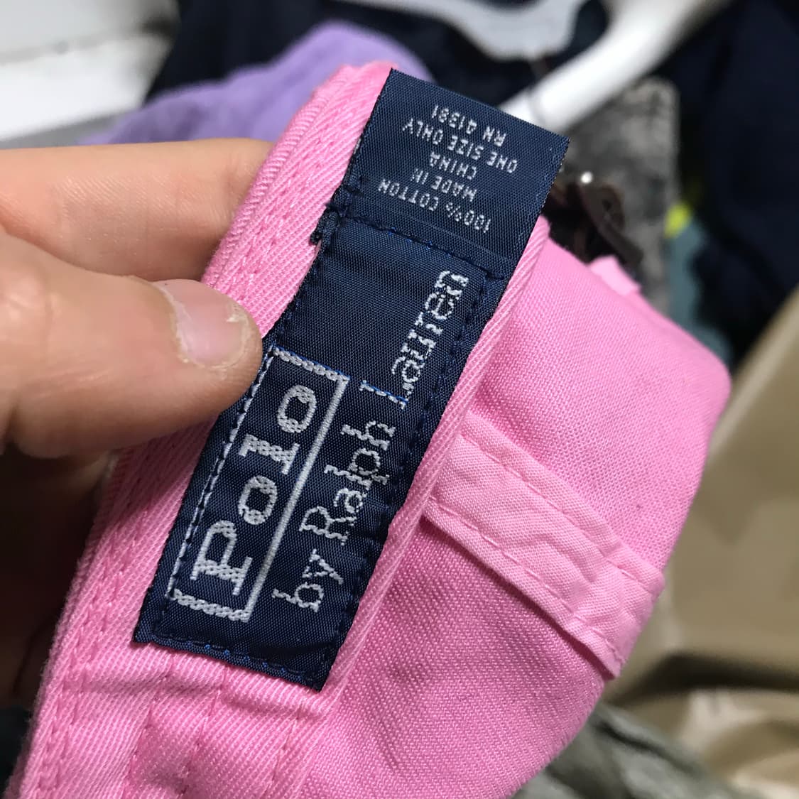 폴로 분홍 볼캡 상품이미지3