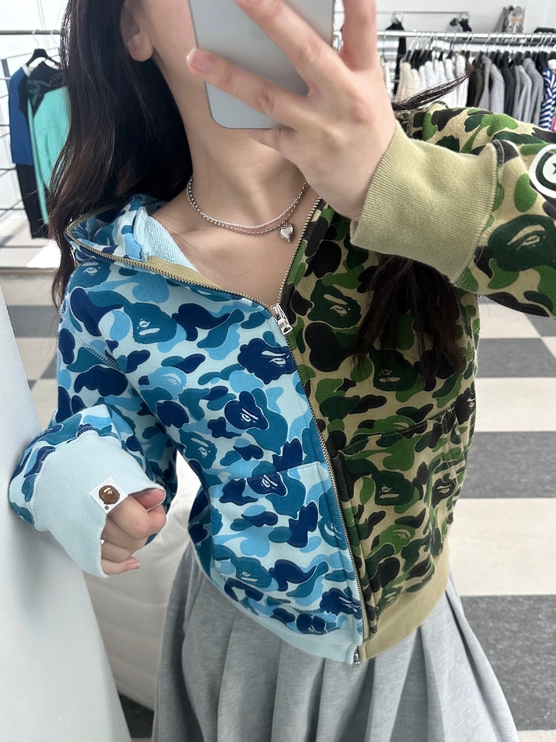 베이프 ABC 아수라 카모 풀 후드집업  상품이미지1