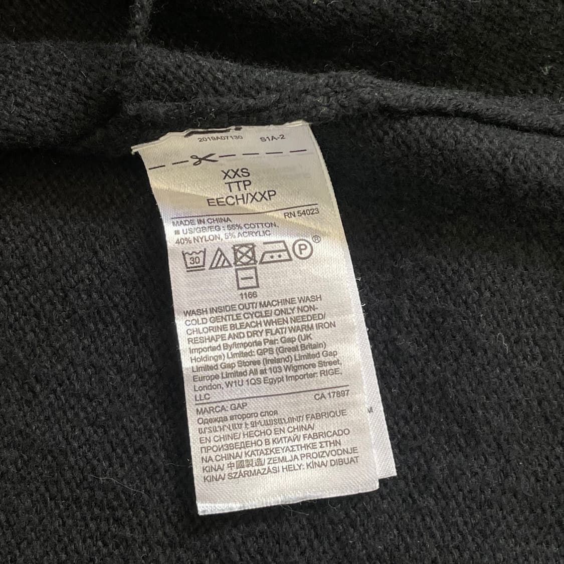 갭 블랙 포켓 롱 여성 가디건 xxs 상품이미지5