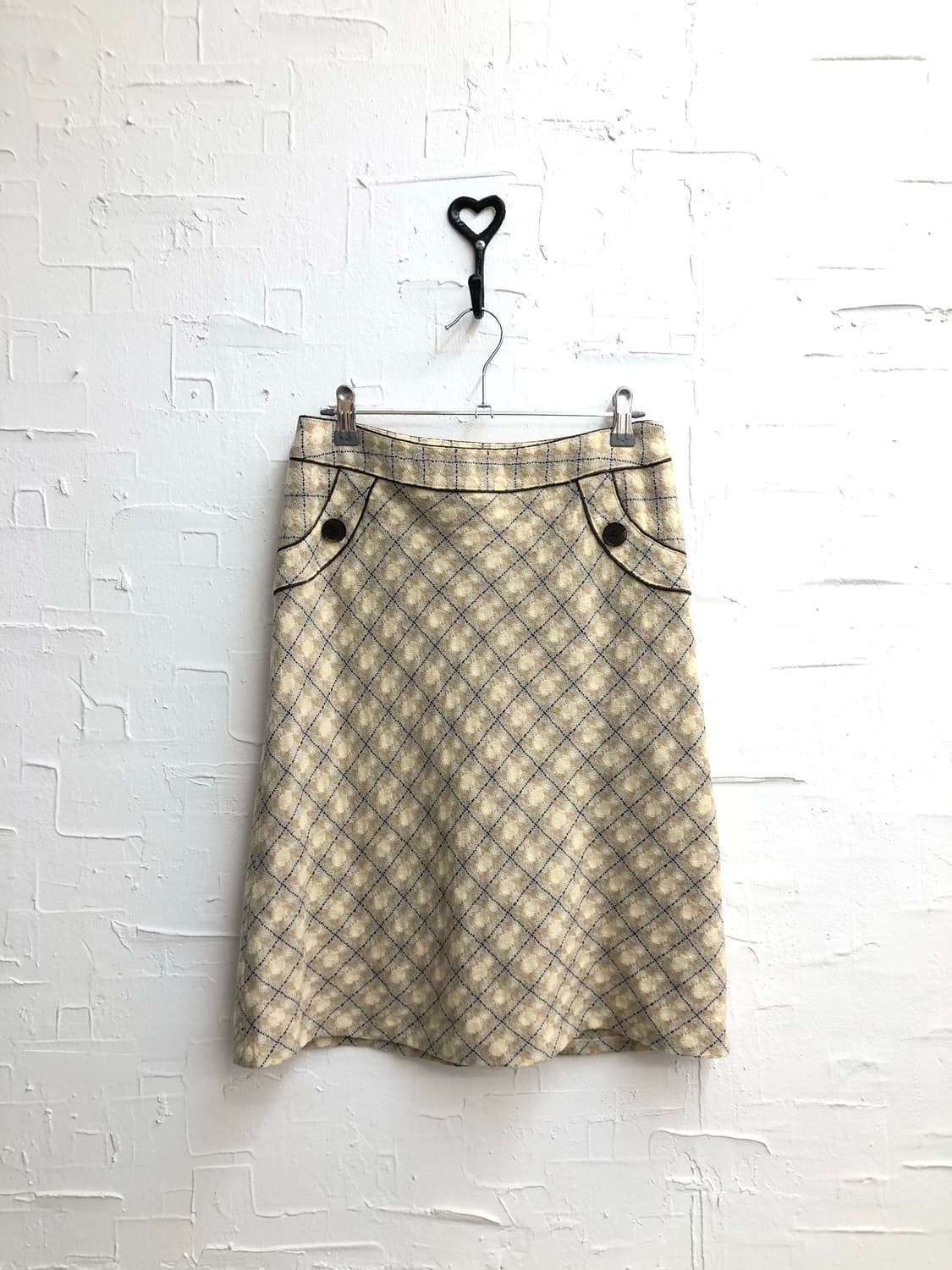 Butter check wool skirt 상품이미지4