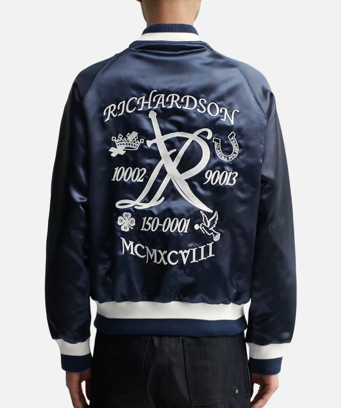 리차드슨 새틴 스타터 재킷 블루 s 상품이미지2