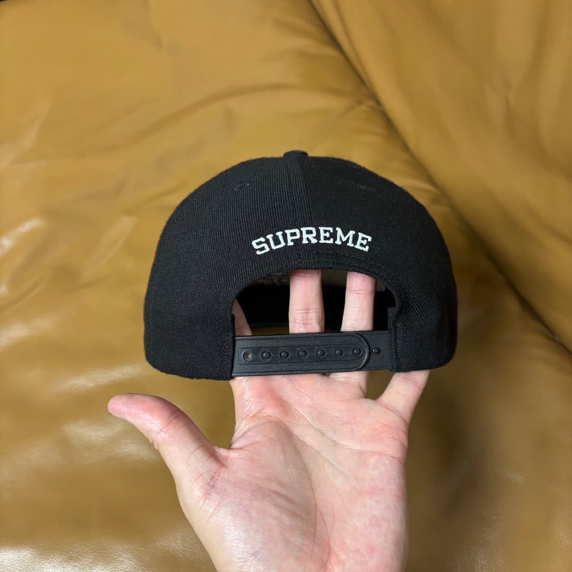 Supreme 슈프림 블랙 6패널 볼캡 모자 (Washed Black) 상품이미지7