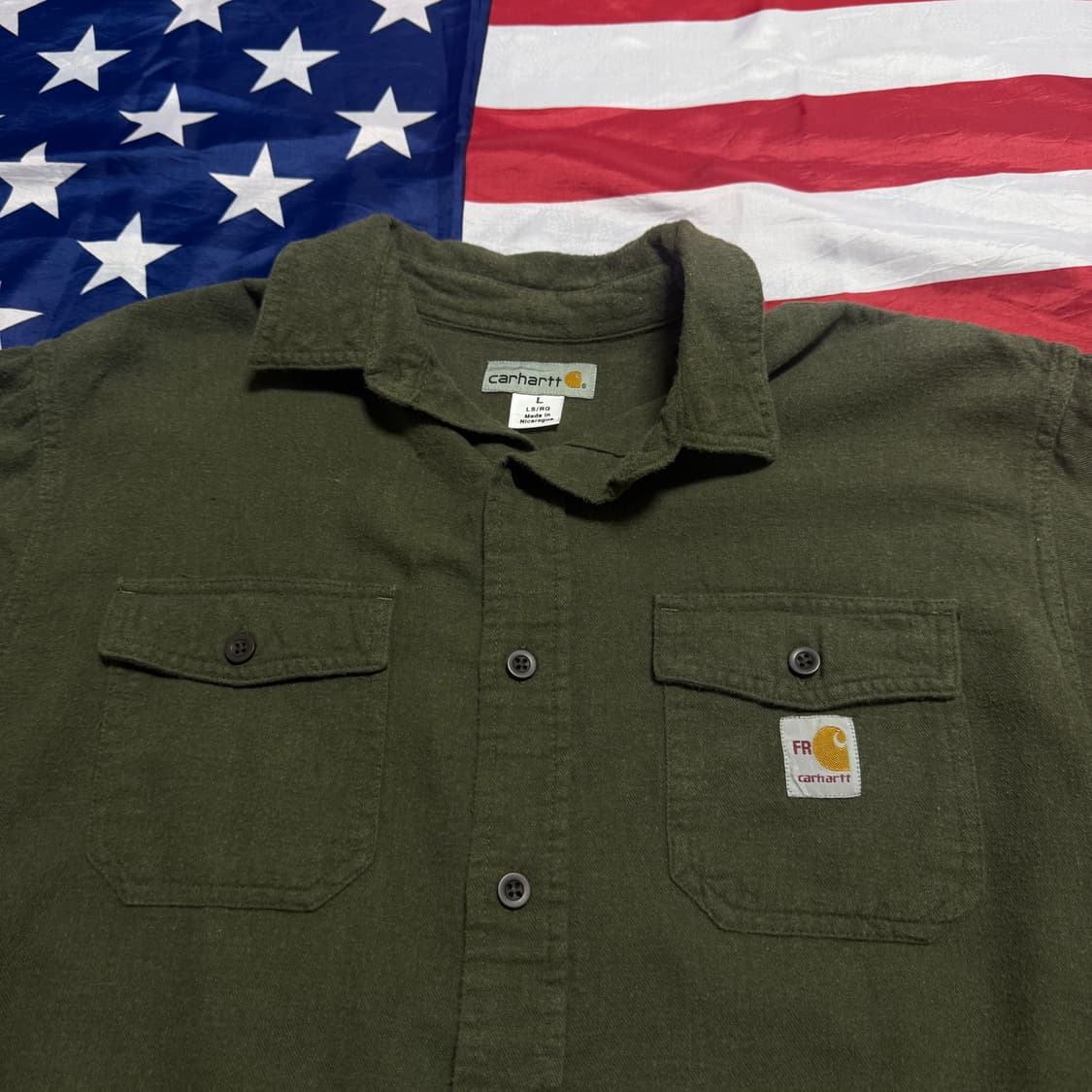 carhartt 칼하트 리메이크 워크 울 셔츠 - no,3 상품이미지6