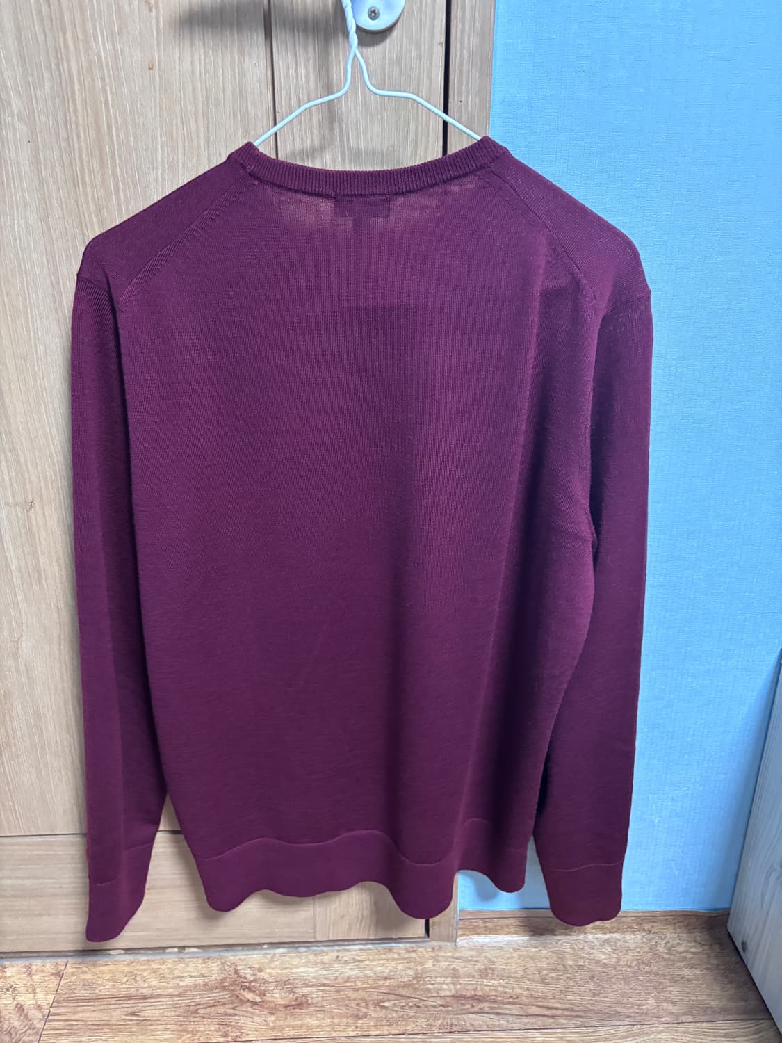 유니클로 메리노크루넥스웨터 18와인 M 상품이미지2