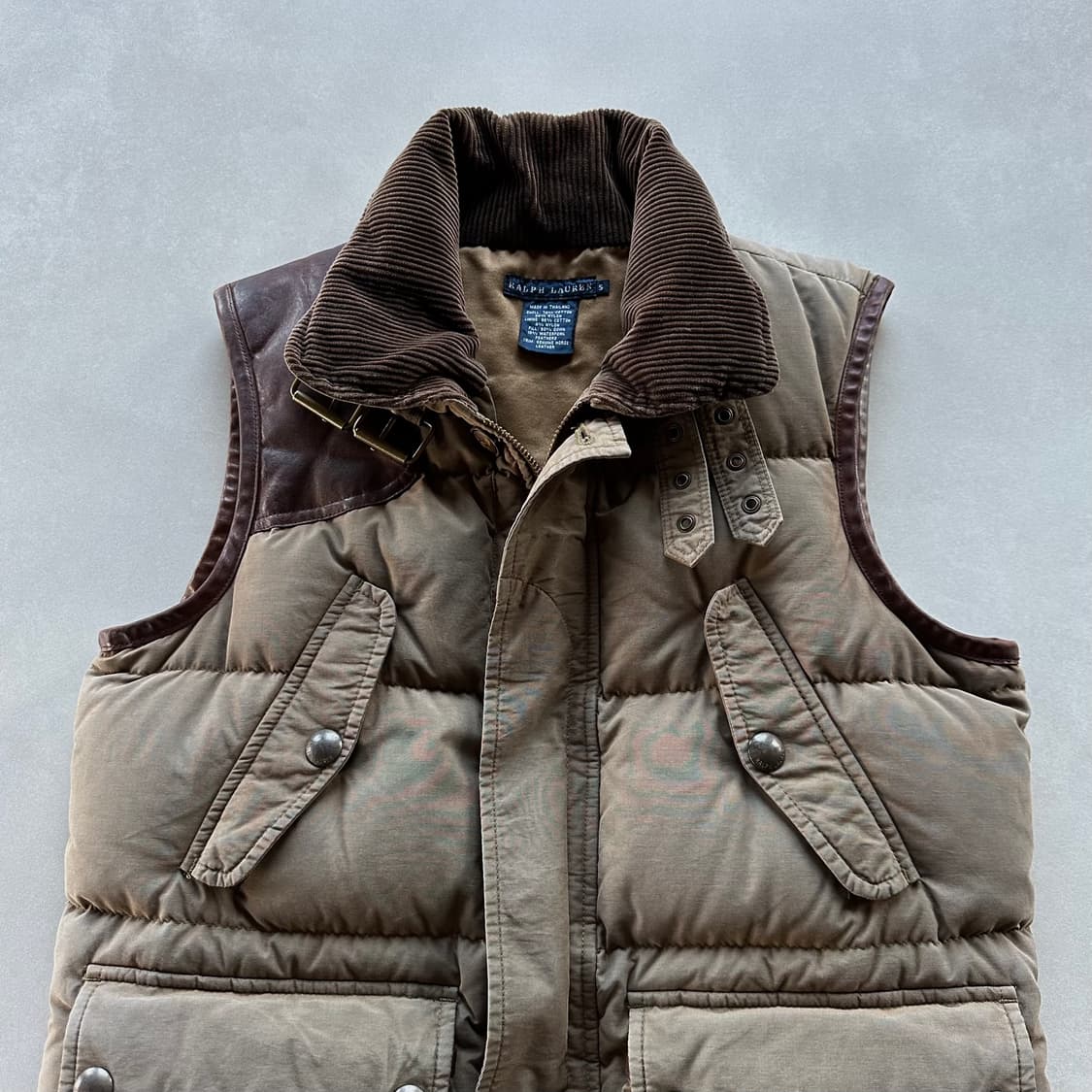 [S]폴로 랄프로렌 레더 푸퍼 헌팅 베스트 상품이미지5