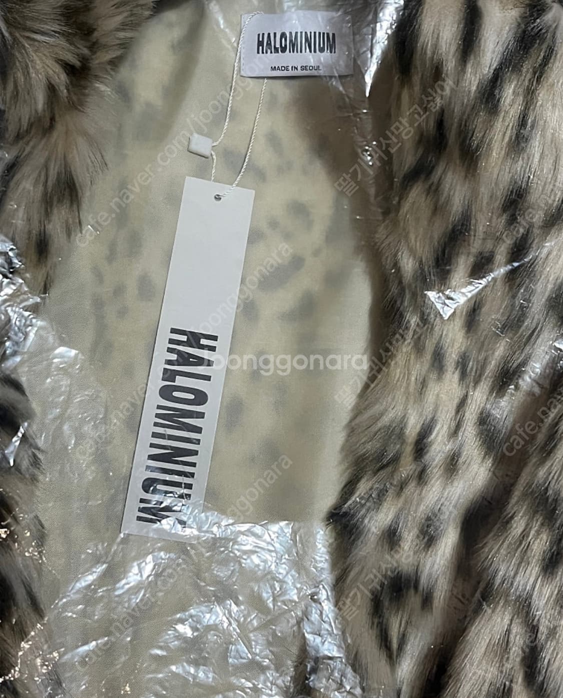 할로미늄 레오파드 퍼 자켓 상품이미지5