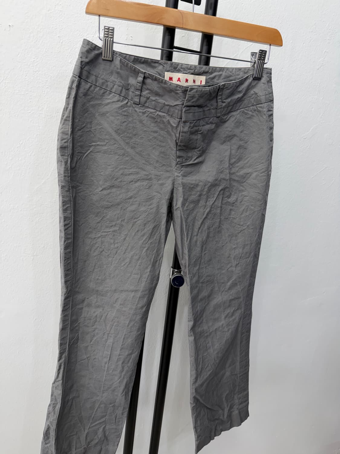 정품) 마르니 MARNI 여성 그레이 면바지 38(28) 상품이미지2