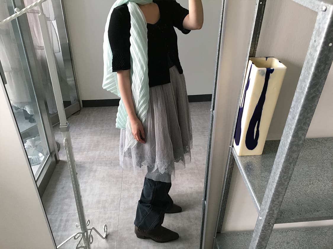 mint pleats scarf 상품이미지4