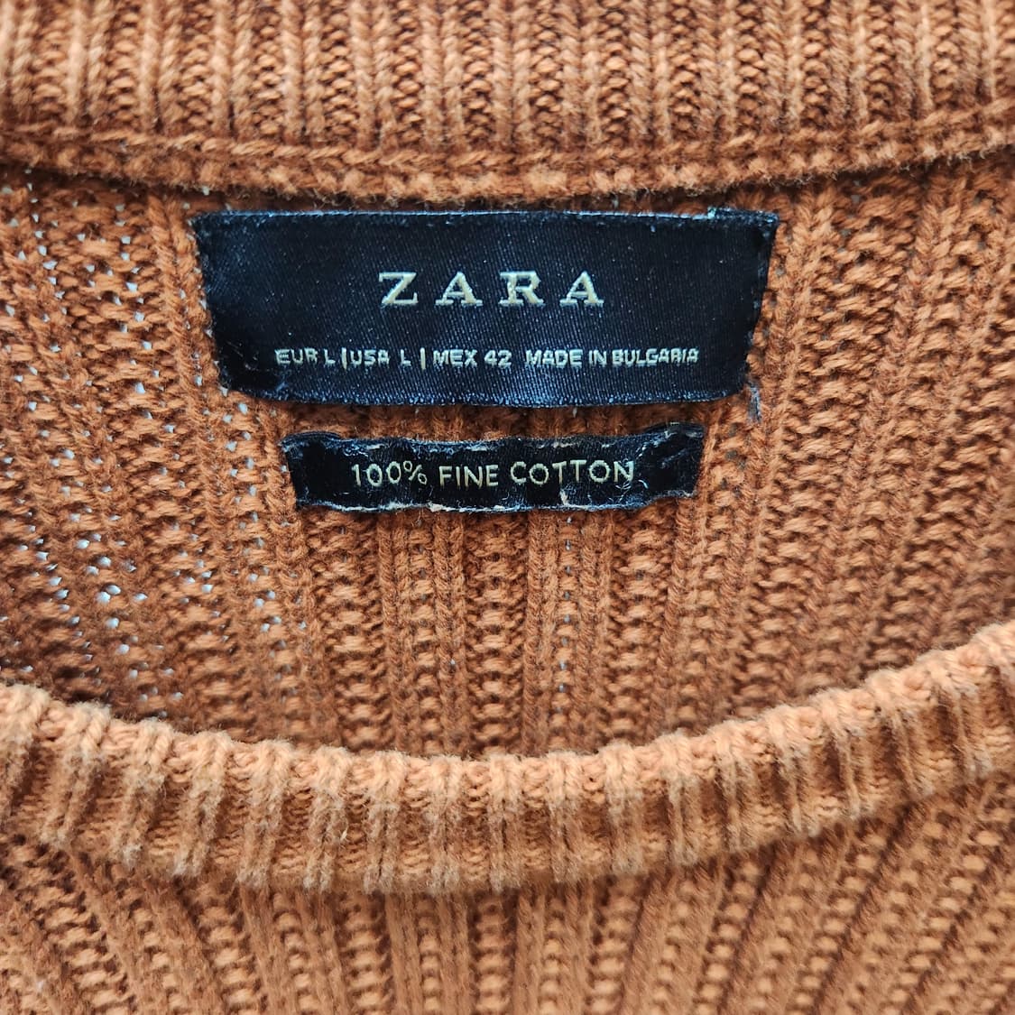 자라 ZARA 고급코튼 소재 니트 L(L) 상품이미지5