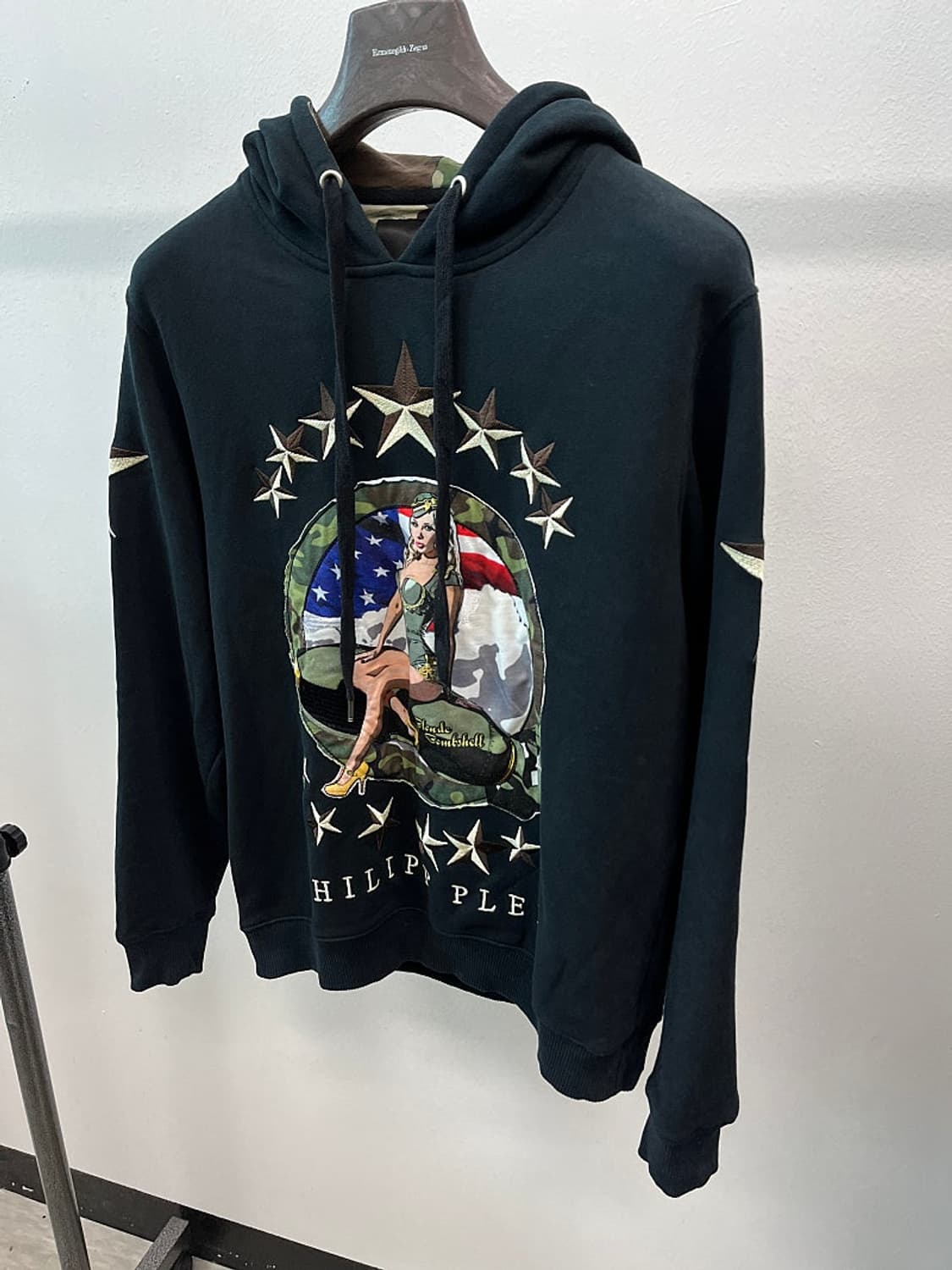 95) 필립플레인 핀업걸 밀리터리 후드티  상품이미지1