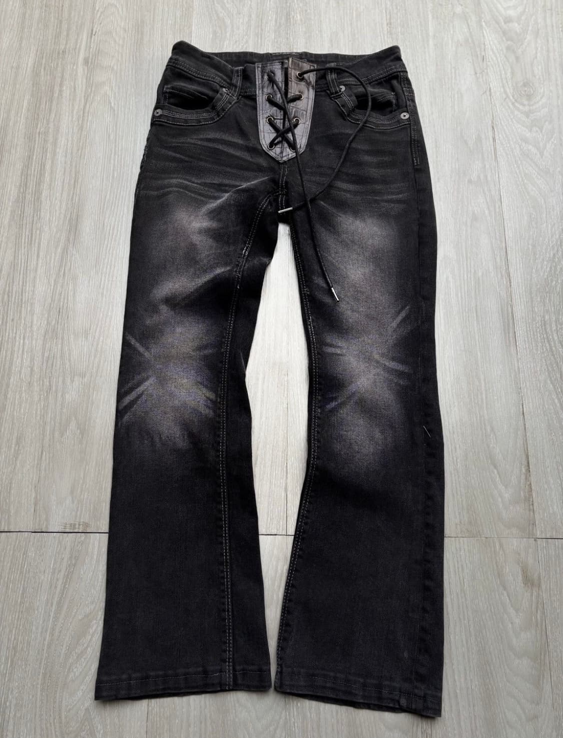 THEORIA 레이스업 플레어진 상품이미지2