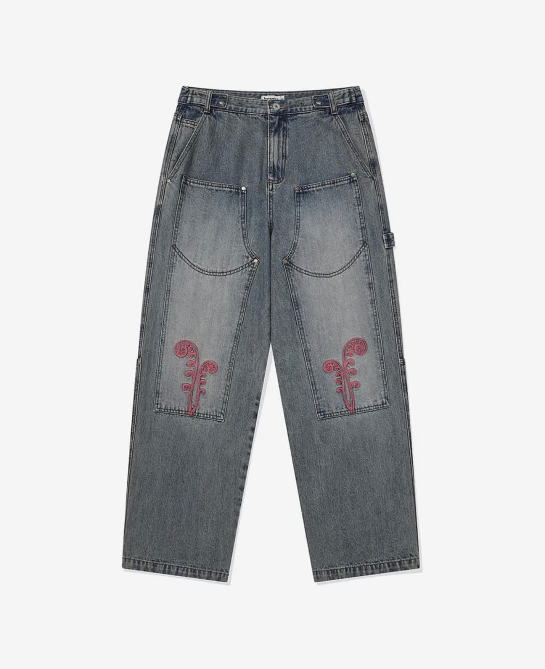 카락터 Karactor 더블니 팬츠 워시드 블루 00 사이즈 팝니다 상품이미지1