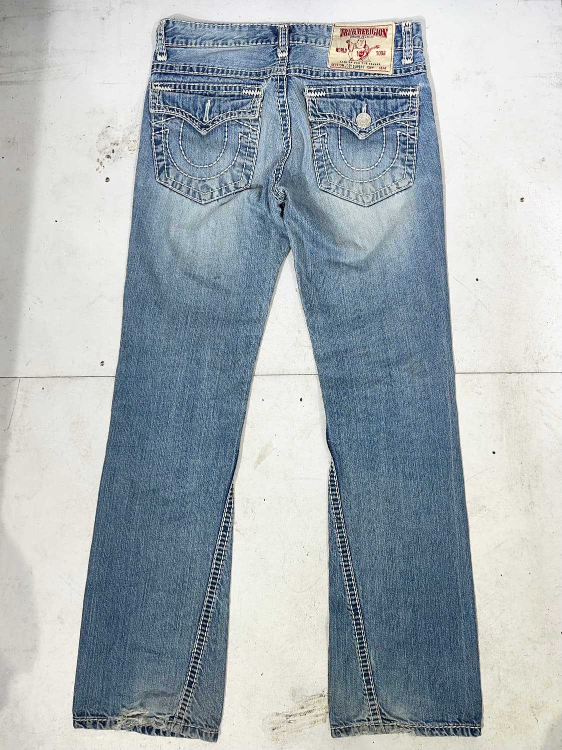 트루 릴리전 연청 와이드 부츠컷 조이 슈퍼 티 데님 부츠컷 청바지 상품이미지5