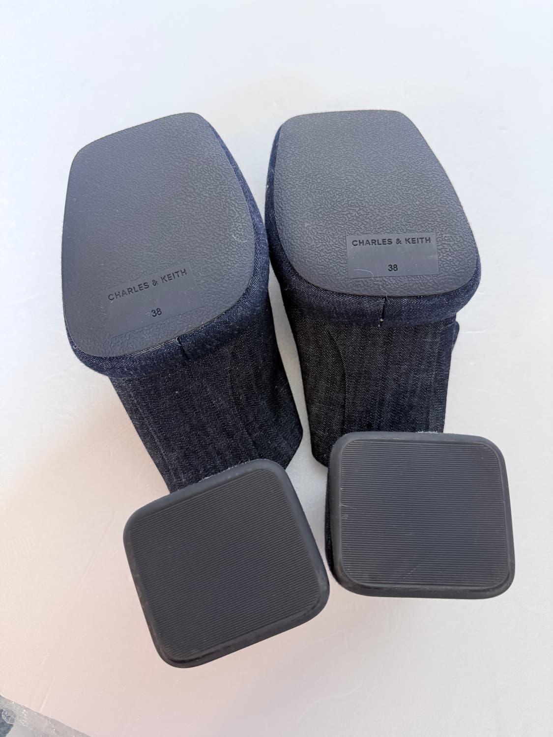 찰스앤키스 데님 플랫폼 뮬 힐 38(240-245)여성 슬리퍼 샌들 상품이미지7
