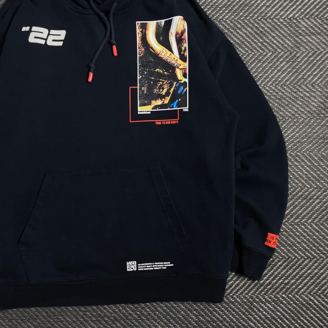 00s 디키즈 패치워크 그래픽 박시핏 후드 티셔츠o 5051 상품이미지2