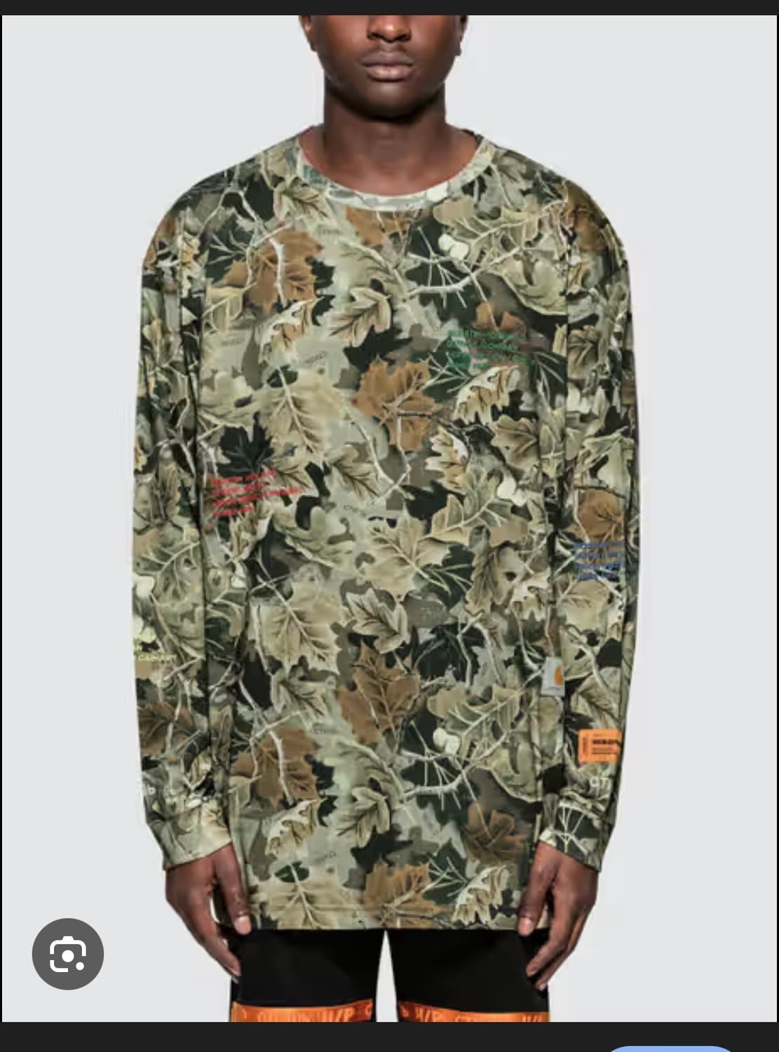 칼하트 WIP x 헤론프레스톤 카모 긴팔티 S 상품이미지3