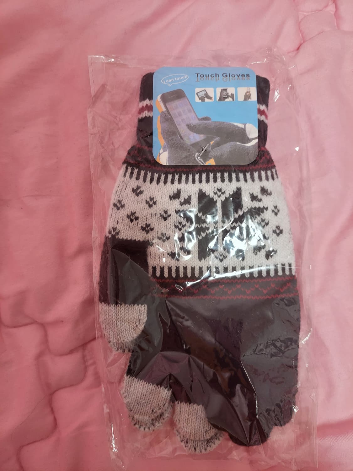 급처새상품!1500원니트 커플 장갑 남녀공용 스마트폰터치가능 톰브라운느낌 상품이미지1