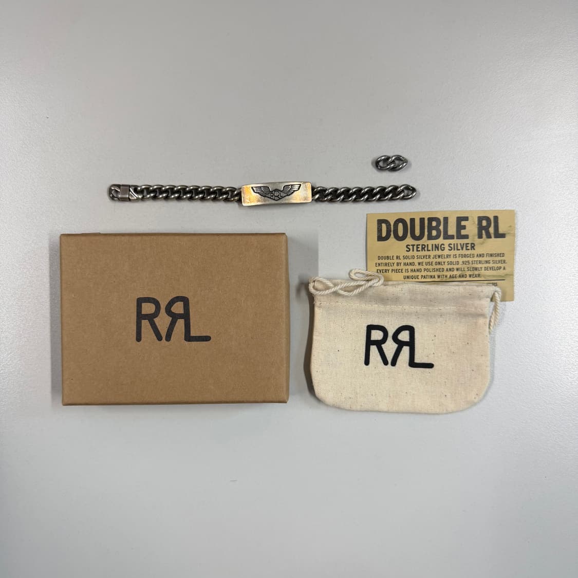 RRL 더블알엘 핸드메이드 스털링 실버 ID 브레이슬릿 상품이미지2