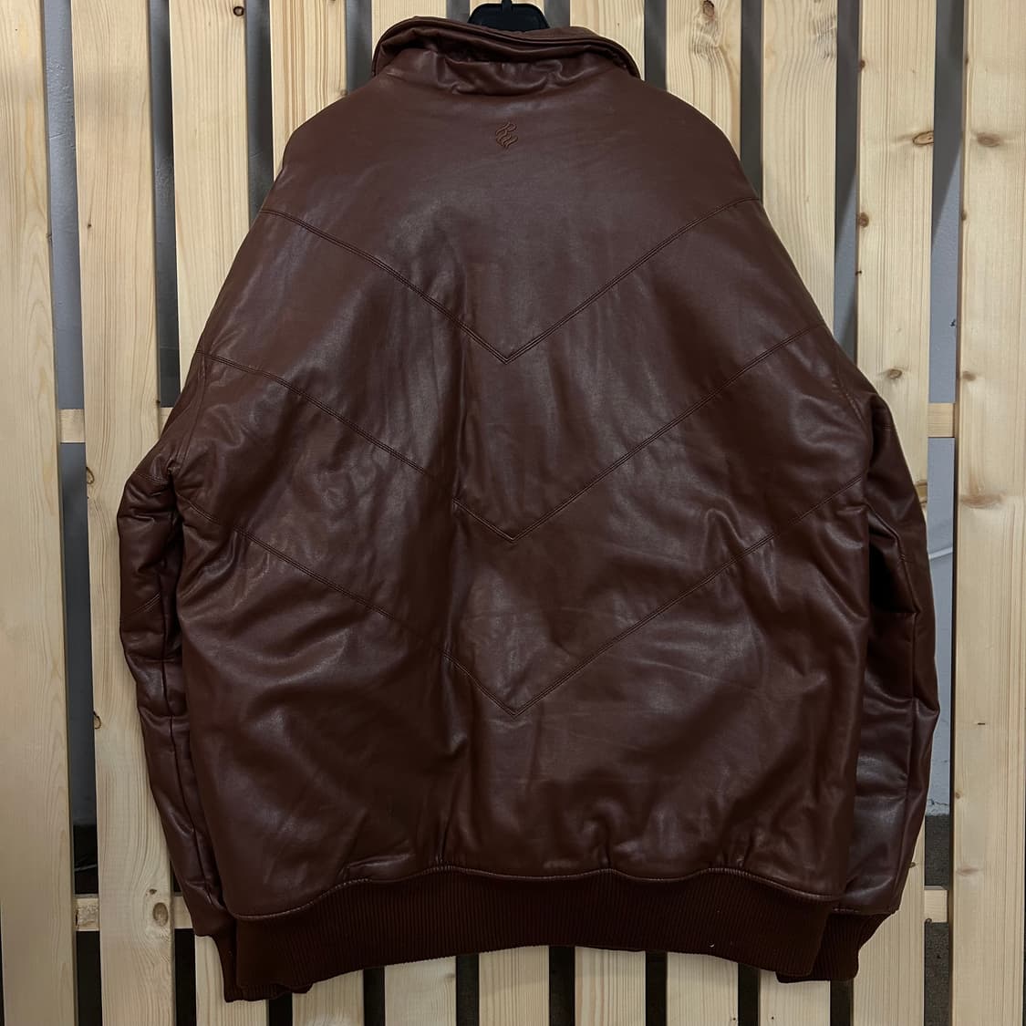 (XL~XXL) 로카웨어 브라운 레더 봄버자켓  상품이미지7