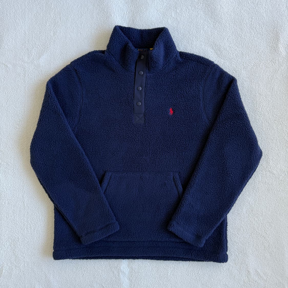 폴로랄프로렌 반집업 뽀글이 후리스 네이비 상품이미지1