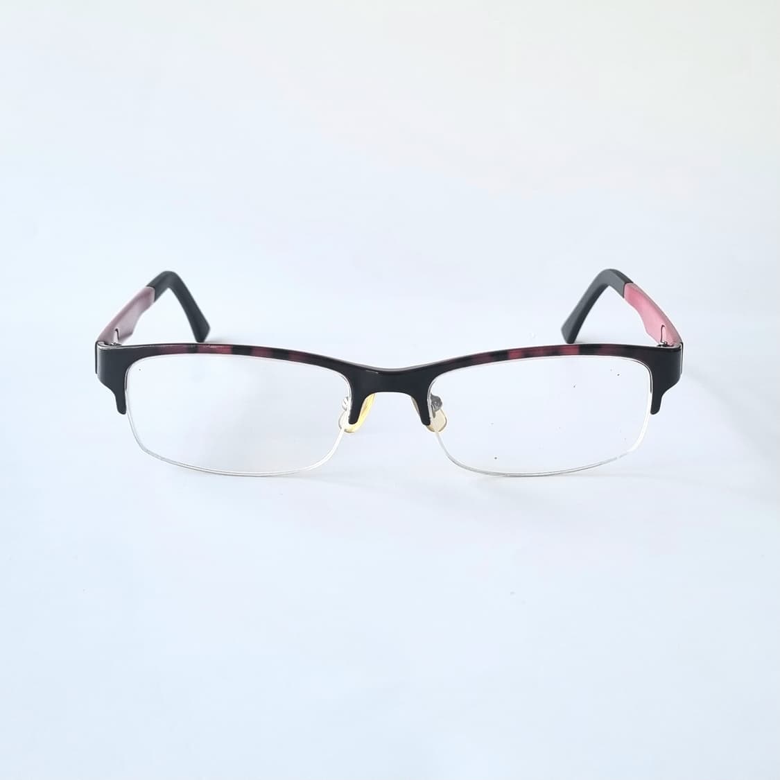 데드스탁 세련된 하프림 레오파드 포인트 안경테 684 상품이미지2