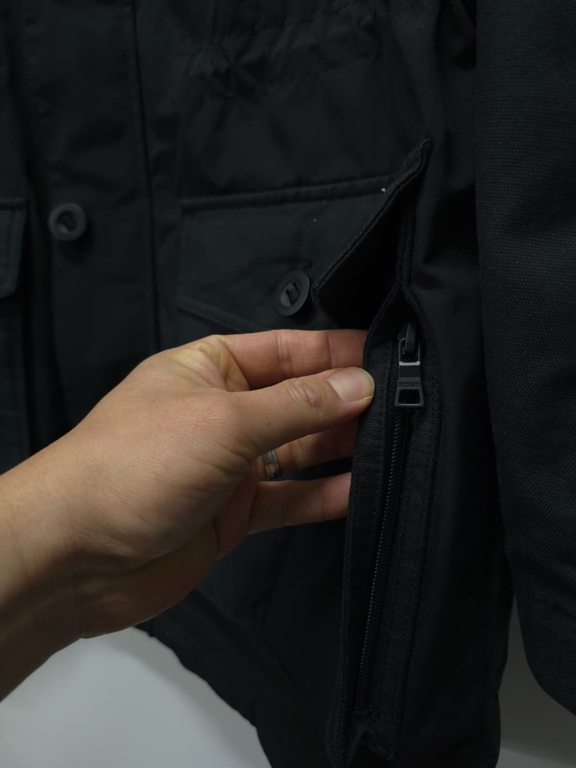 버카루 남성 유틸리티 후드 야상 자켓 (XL/블랙) 상품이미지6